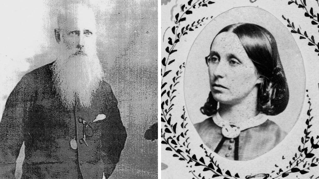 John Penrose Christoe and his first wife Dorothea Smyth Blood. Pictures supplied, Mrs Christoe picture courtesy of the State Library of South Australia