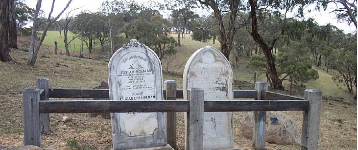 The grave of Josiah Holman, which was relocated along with all other burials from the former cemetery. Picture supplied.