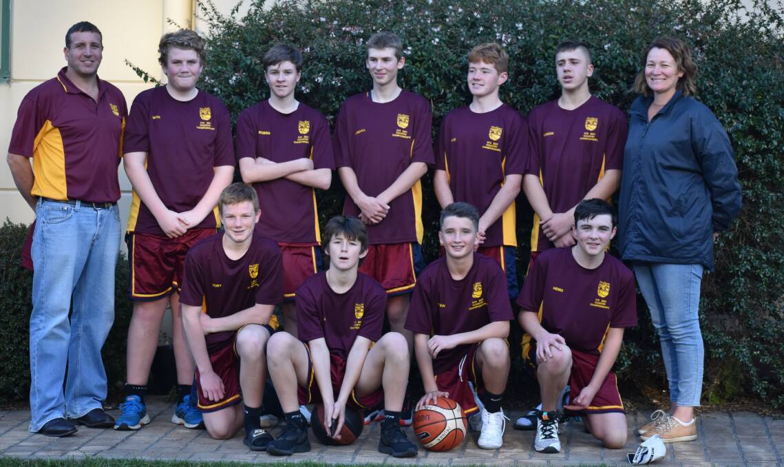 U-16s: Back L to R Anthony Hamson -Assistant Coach, Noah Smith, Matt Robinson, Jaxson Turnbull, Nate Atkinson, Max Hamson, Brooke Colley Coach
Front Toby Forrester, Jack Colley, Connor McLean, Lachlan Hemingway. Photo: Supplied