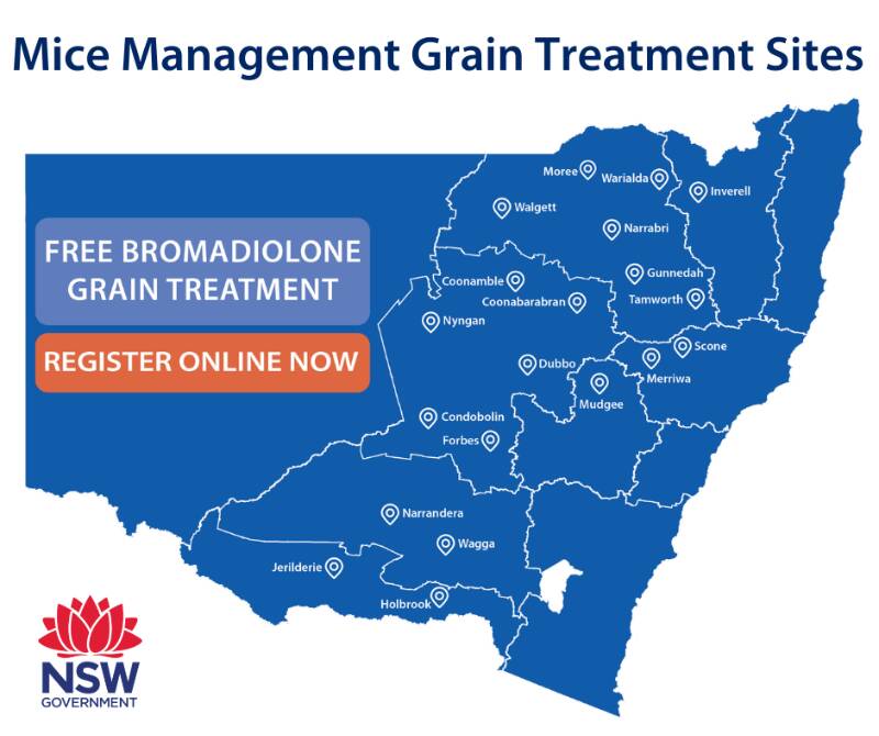 RELIEF: Where to get free grain treatment once the sites are operational. Photo: Supplied