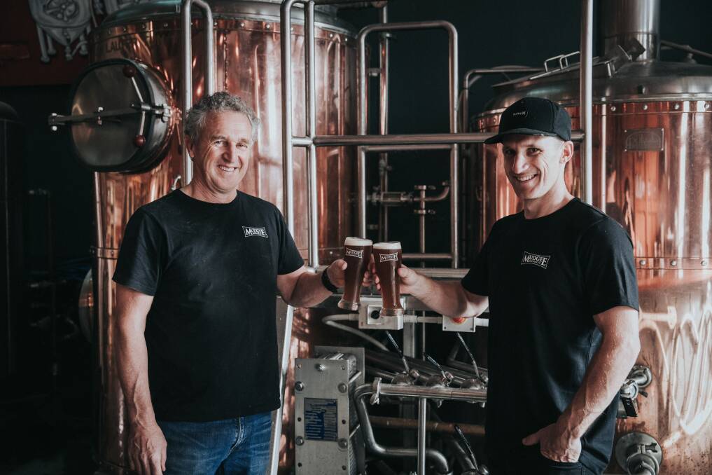 CHEERS: Gary and Brenton Leonard from Mudgee Brewing Company plan to use the rebate to make their business more sustainable. Photo: Supplied