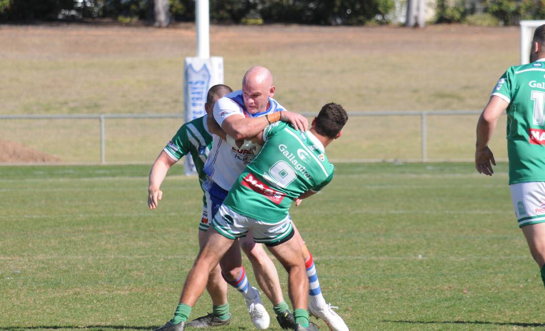 Jack Buchanan takes a hit-up during the preliminary final against Dubbo CYMS. Picture by Tom Barber