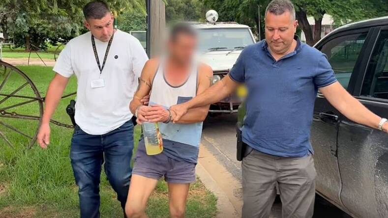 Clinton Beau Wrigley was arrested just outside Warren in Ravenswood. Picture via NSW Police