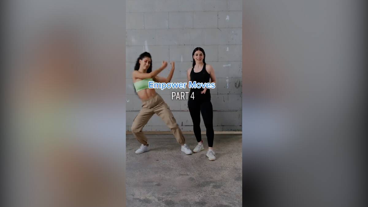 The dance itself was choreographed by dancer Karla Mura (left) under the direction from Rita Matty (right) from women's self-defence workshop She Fights Back.
