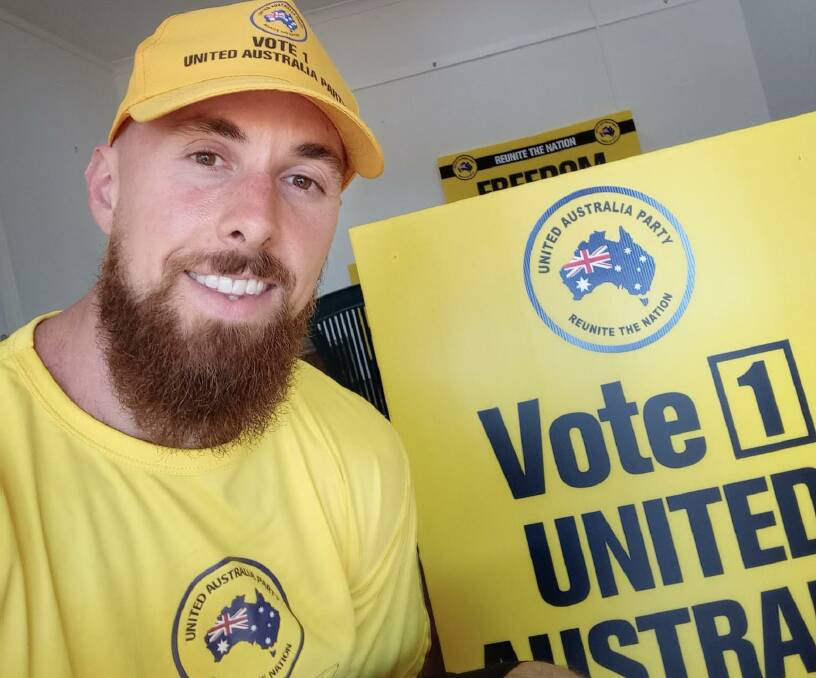 CASTING A WIDE NET: United Australia Party candidate Adam Jannis, from Wellington. Picture: SUPPLIED