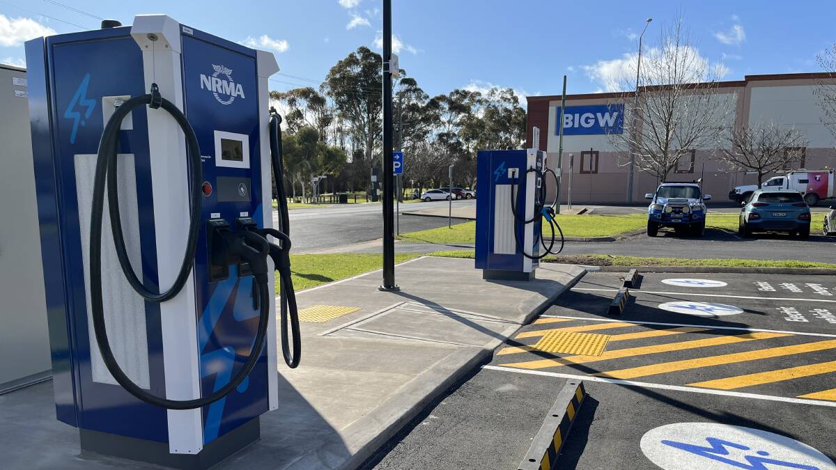 NRMA's new EV chargers in Mudgee are the beginning of a bigger network planned. Picture by Benjamin Palmer. 