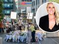 Mourners lay flowers at Bondi Junction's Westfield shopping centre. Picture supplied/AAP Image/Flavio Brancaleone