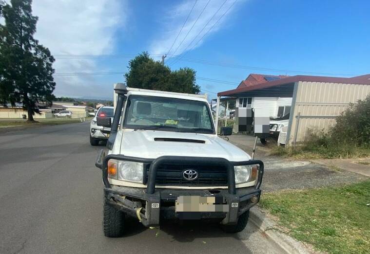 The stolen Toyota Landcruiser Photo via NSW Police 
