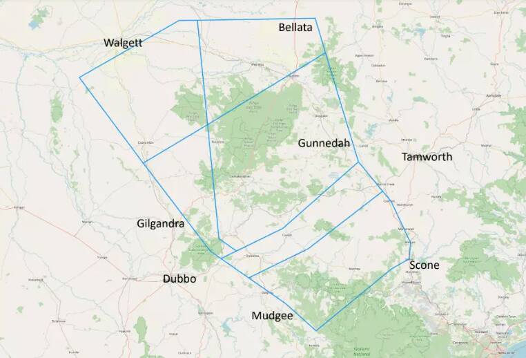 The North West NSW flight training airspace area will begin operations from Monday, February 26. Picture by Department of Defence