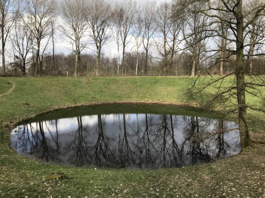 The Caterpillar Crater, adjacent to Hill 60, south of Zillebeke, on 21 March 2018. Picture: Michael Grealy 