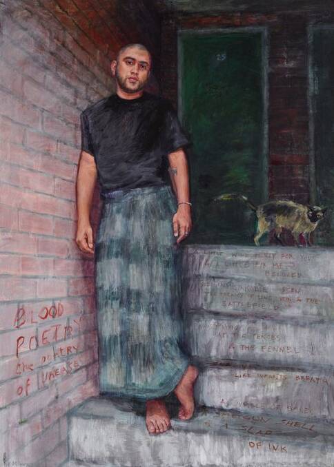 Omar Musa, The Poetry of Unease, Oil on Canvas, by Kerry McInnis, was a finalist in the 2015 Archibald Prize. Picture: Supplied