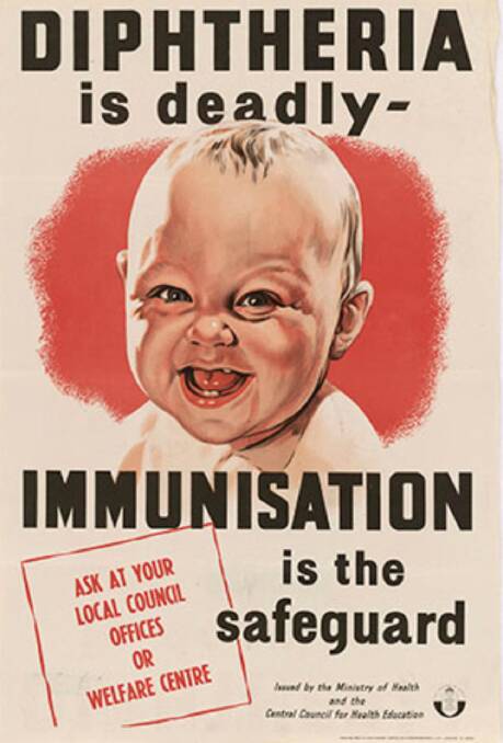 March, 1943: Kelly, the State Health Minister said that a senseless and vicious campaign was being waged against children being immunised against diphtheria.