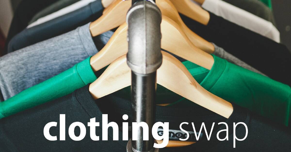 Today: Clothes and accessories can be dropped off between 10.30am-11.30am on the day of the event. Swapping occurs 2.30pm-4.30pm.
