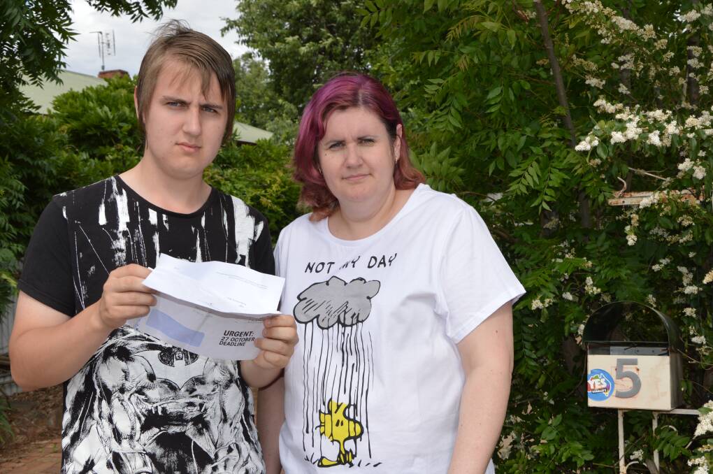 UNIMPRESSED: Ethan Bondareff (15) and his mother Rebecca Baxter want to know how the people who sent Ethan a letter urging him to vote no got his personal details. Photo: Barbara Watt. 