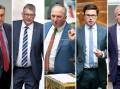 FRONT RUNNERS: (From left) Darren Chester, Keith Pitt, Barnaby Joyce, David Littleproud and Michael McCormack are all in the running for the Nationals leadership.