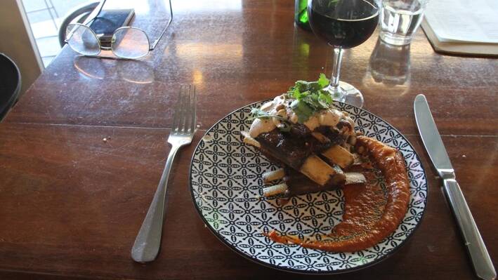 A great choice for lunch at the Blue Swimmer restaurant … sticky lamb ribs.