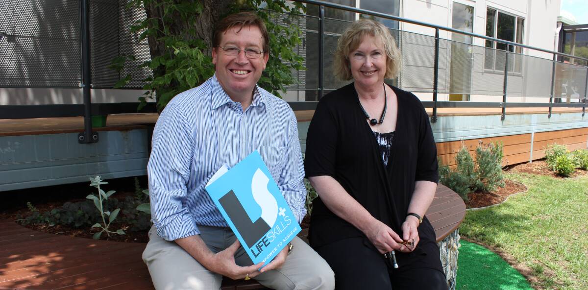 STATE FUNDING: Dubbo MP and Deputy Premier Troy Grant with Lifeskills CEO Carolyn Peek at the Oporto Road centre. 