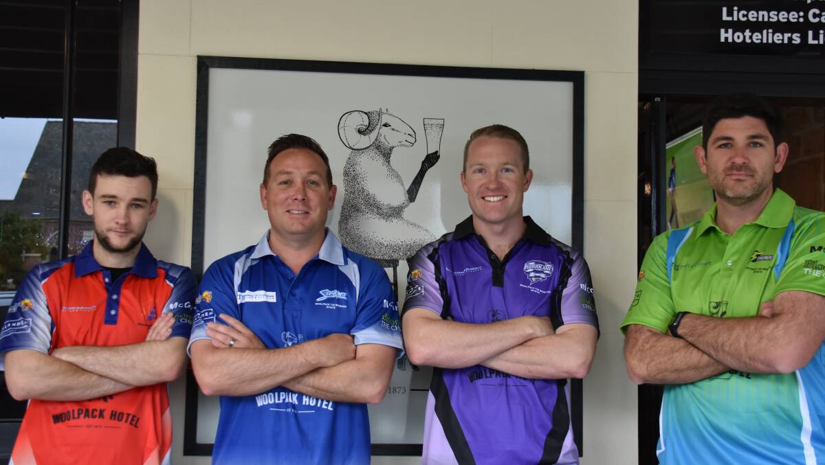 GAME READY: Jahymi Dowel, Ben Reynolds, Lucas Shepard, Will Lindsay ready for the T20 Bash. Photo: Jay-Anna Mobbs
