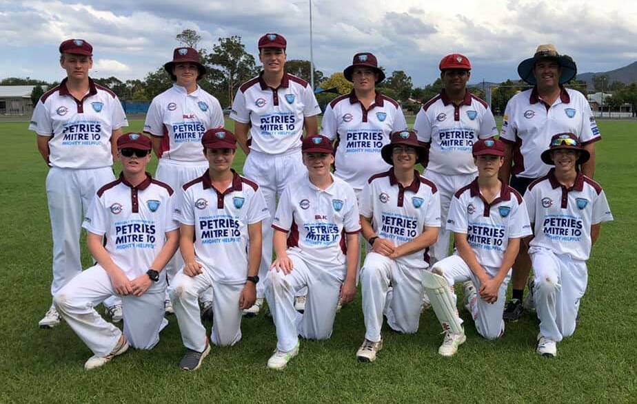 FLAWLESS: Back: Jack Meredith, Tully Myers, Dom Lynn, Ethan Harrison, Shubham Sharma, Andrew Whale. Front: Pierson Sibley, Riley Smith, Josh Healey, Ollie Hollow, Jordy Richards, Connor Whale. Photo: Mudgee District Junior Cricket Association Facebook page