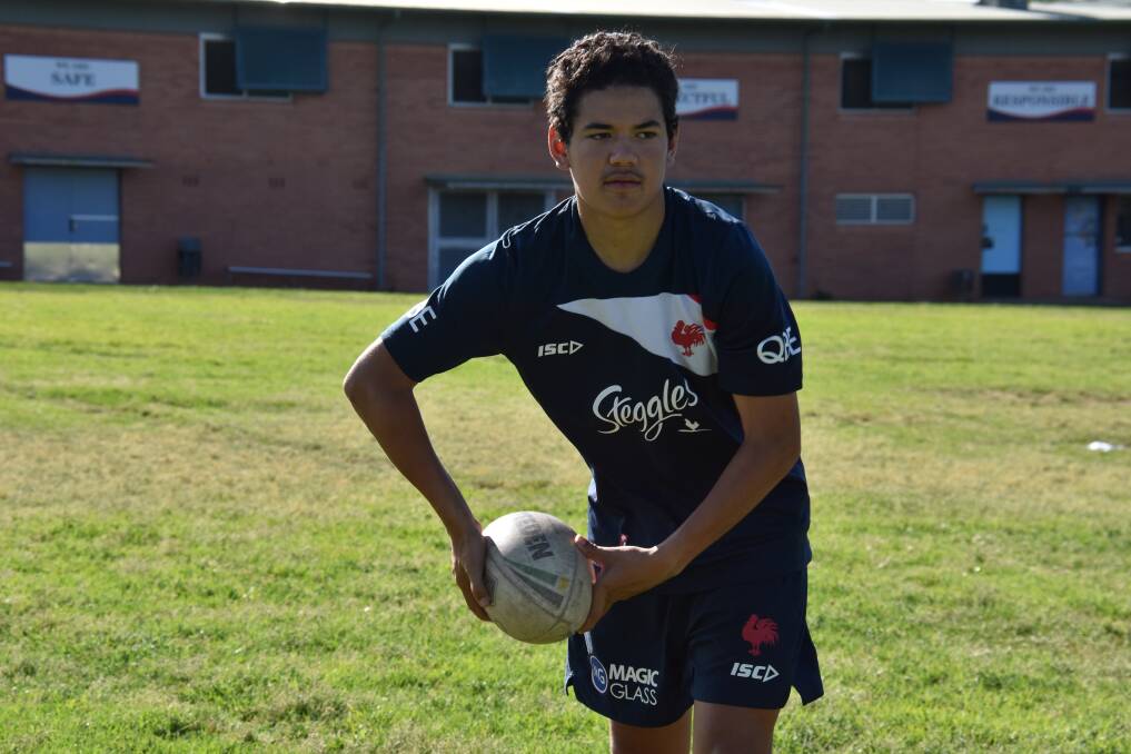 NAMED IN SQUAD: Lincoln Huia pictured just after the announcement he made the Roosters summer development squad. Photo: Jay-Anna Mobbs