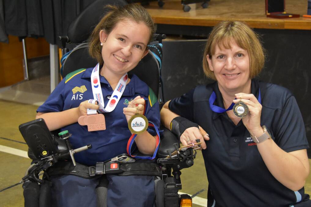 TAKING ON THE WORLD: Jamieson Leeson is taking on the sport of boccia with her mother Amanda by her side. Photo: Jay-Anna Mobbs