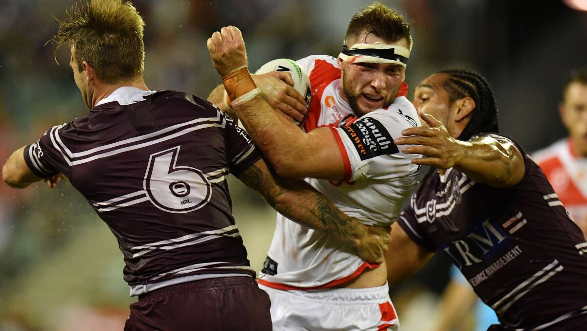 RECTIFY: St George Illawarra Dragons' Jacob Host says his side are heading in confident to their round 10 clash against the Newcastle Knights at Glen Willow Stadium on May 19.