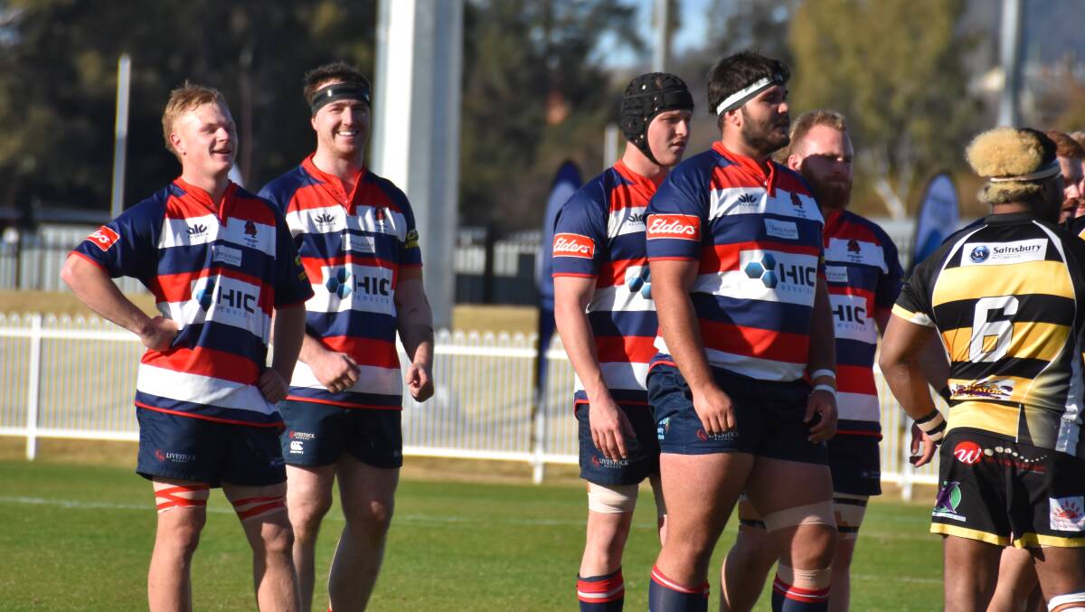 The Mudgee Wombats in their game against the Dubbo Rhinos on August 13. Picture: Jay-Anna Mobbs