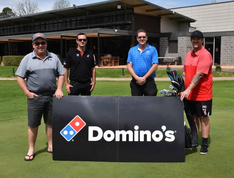 READY TO TEE UP: Mark Hale, Josh Arnold, Peter Mayson and Ryan Bannerman ready for a busy Mudgee Open. Photo: Jay-Anna Mobbs
