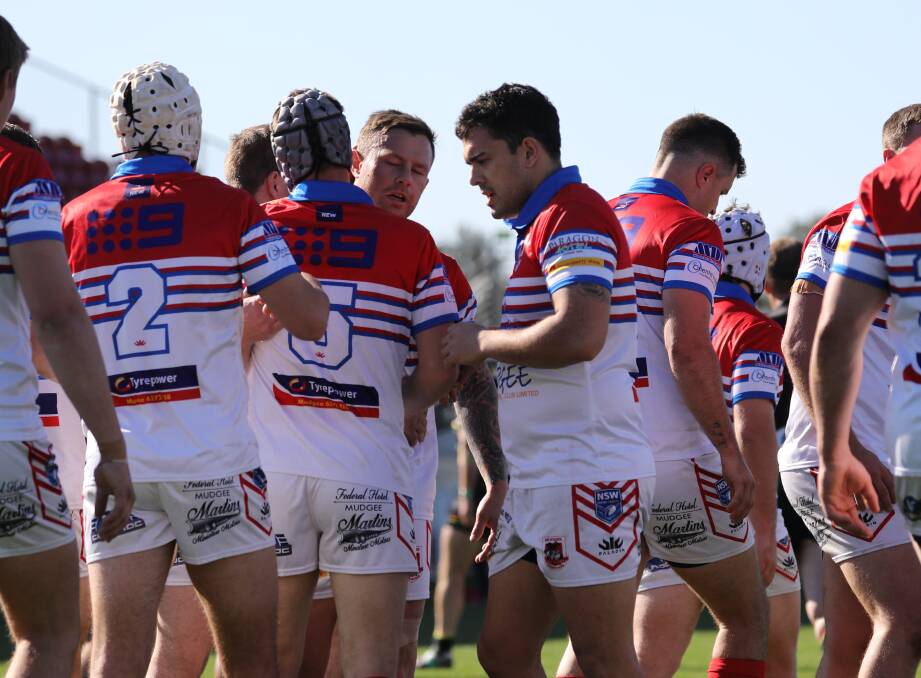 DOUBT: Corin Smith (centre) and the Mudgee Dragons have been unable to play a Group 10 game since August. Photo: Simone Kurtz