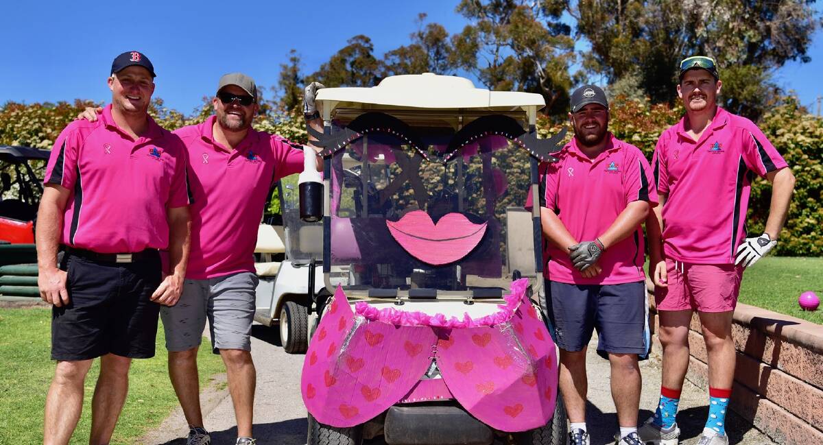 ALL FOR SUPPORT: Golfers took to the Mudgee Golf Course on October 20 in pink as part of Pink Up Mudgee 2019. Photo: Col Boyd