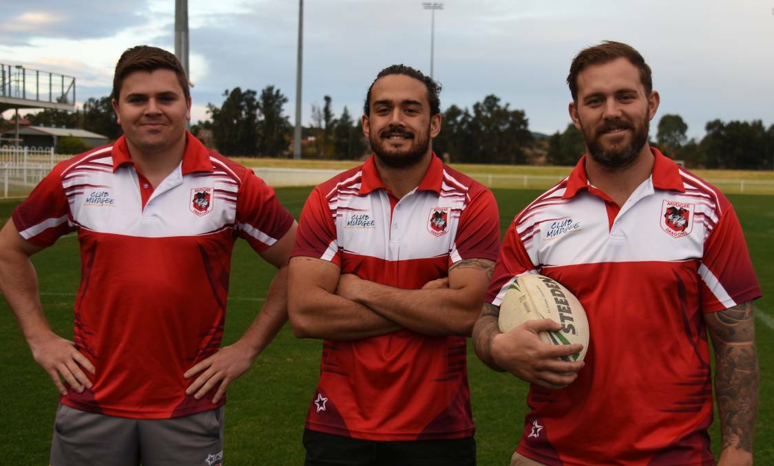 GET OUT THERE: Mudgee Dragons club president Sebastian Flack (right) is encouraging everyone to head out to the 2020 Charity Shield. Photo: Jake Humphries