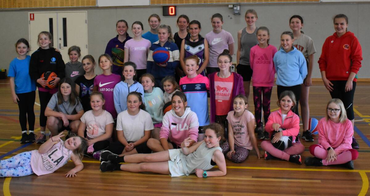 BASKETBALL TIME: Girls from across the Mudgee Region recently participated in a Basketball NSW 'come and try' day. Photo: Supplied