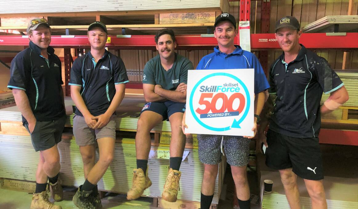 SPREAD THE LOVE: Mudgee's Skillseters made a visit to Bunnings on Valentines Day. Photo: Supplied