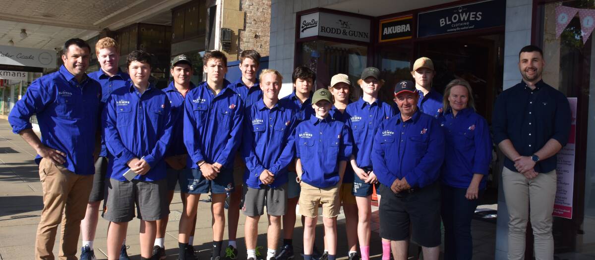 ALL IN NAME OF RUGBY: The Mudgee Wombats under 15s squad prepare to fundraise at gold day. Photo: Jay-Anna Mobbs