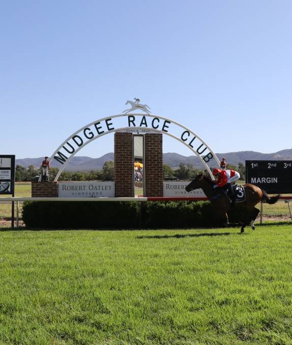 VICTORIOUS: Regal Stage dominated the 2020 Robert Oatley Vineyards Mudgee Cup Showcase (1600 metres), claiming the $35,250 prize. Photo: Simone Kurtz