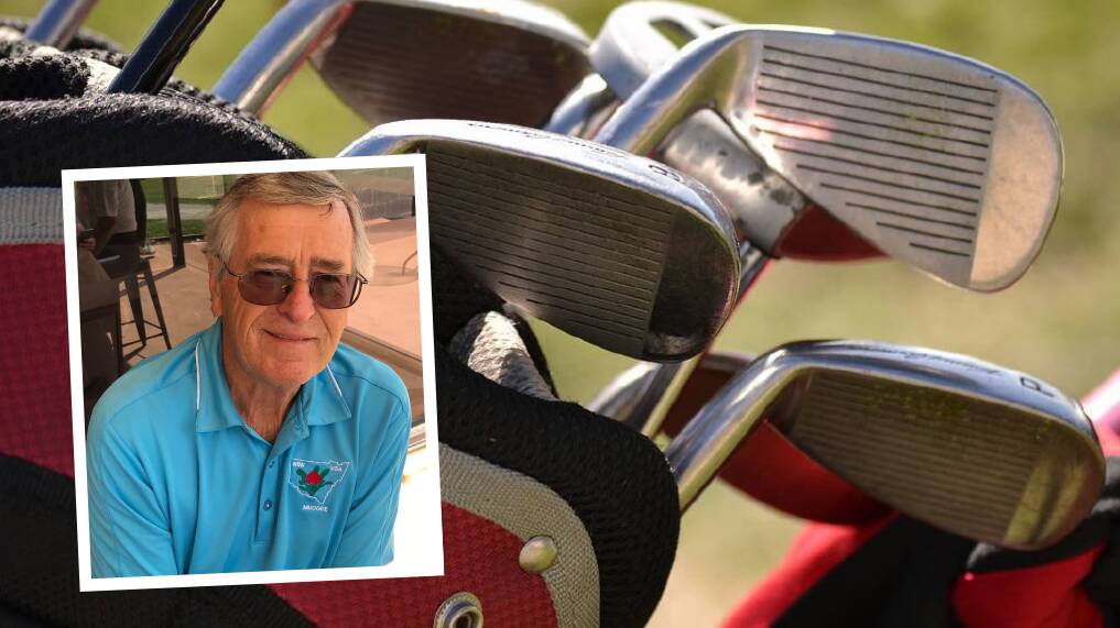SWEET SWINGER: David Halpin takes this weeks Mudgee Golf Club veteran golf competition win.