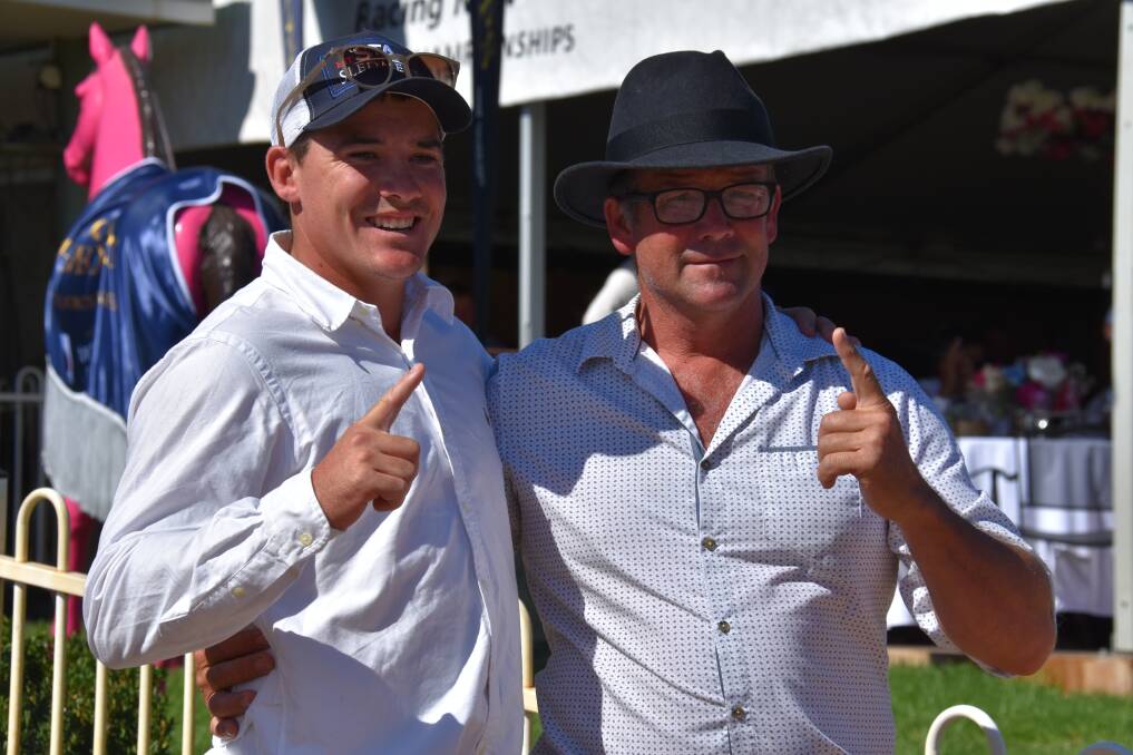 WINNERS: Ben and Brett Thompson shortly after winning a heat at the Mudgee Race Course. Picture: JAY-ANNA MOBBS