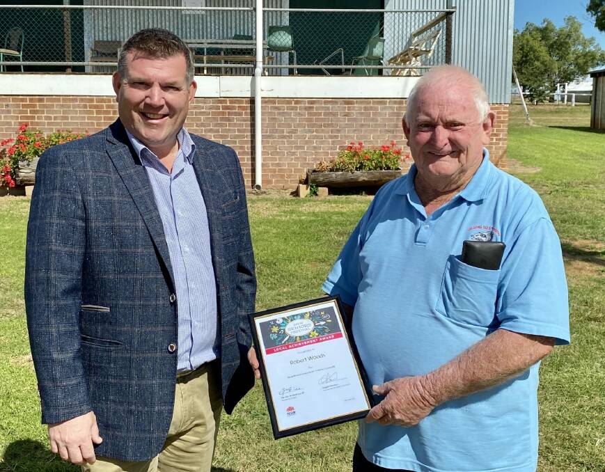 CONGRATULATIONS: Robert 'Bobby' Woods has been recognised for his dedication to the Gulgong community. Photo: Supplied