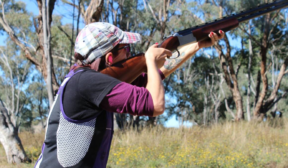 EYES ON THE PRIZE: Mudgee Sporting Clays' Melissa King encourages the community to attend the club's Pink Up day regardless of experience. Photo: Mudgee Sporting Clays Facebook page