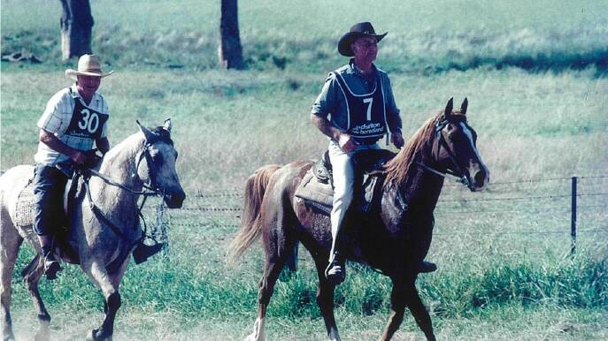 RIDE: Mudgee Endurance Ride returns for another year with John King (no. 7) celebrating his 46 years with the Mudgee Endurance Riders Club. Photo: Supplied