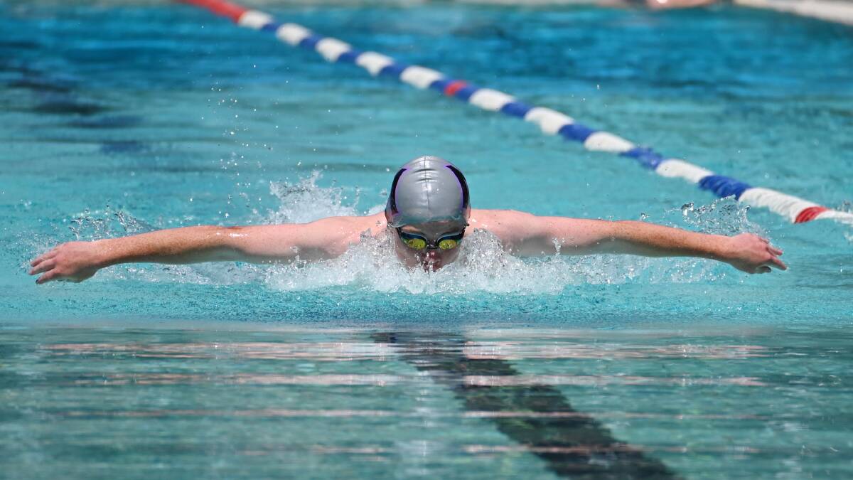 IMPRESSIVE: Nate Atkinson broke seven records at the meet in his freestyle, butterfly and backstroke events. Photo: Michelle Wilson