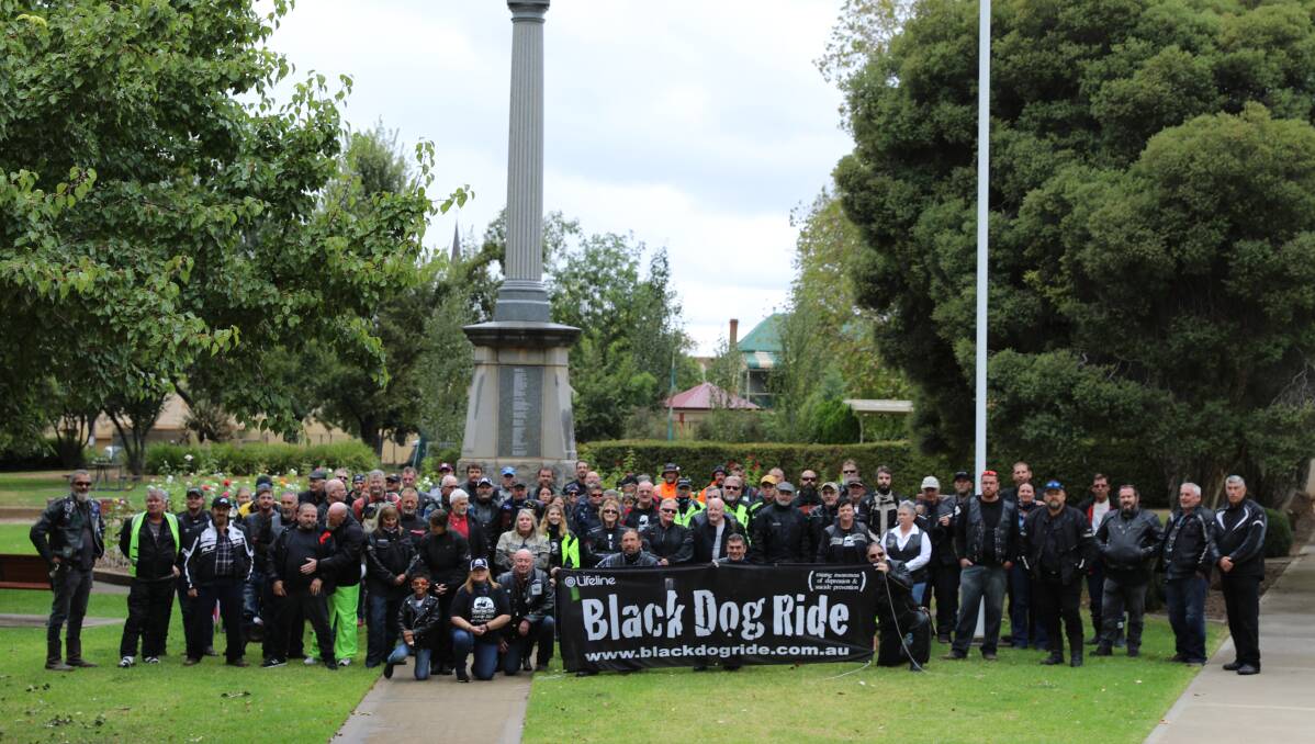 TACKLING MENTAL HEALTH: A total of 125 motorcyclists and volunteers made their way to Mudgee from Bathurst as part of the annual Black Dog Ride One Dayer. Photo: Simone Kurtz