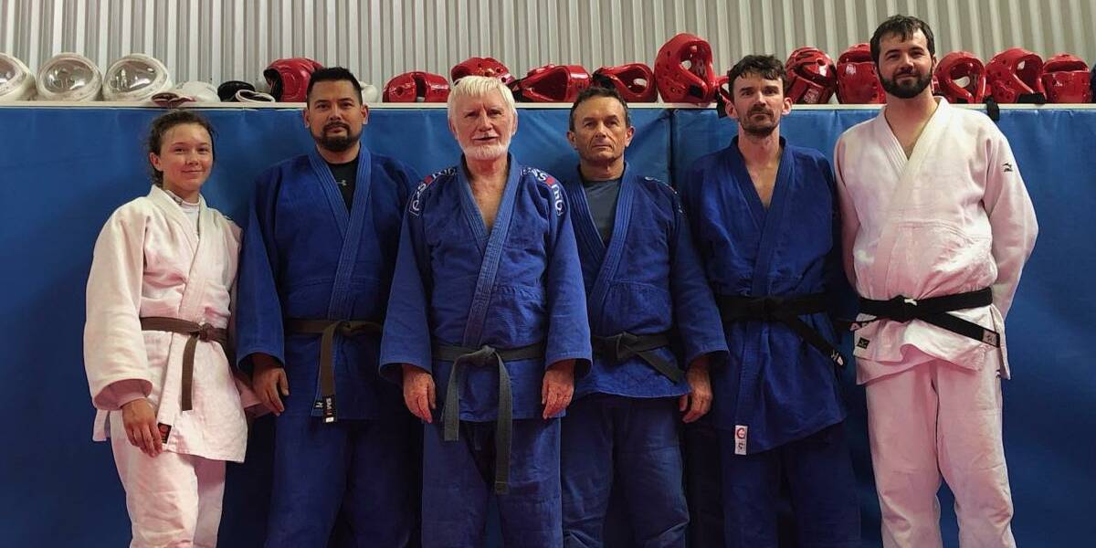 JUDO: Alex Lindsay, Michael Harfield, Jim Sheedy, Tony Lindsay, Ben Collis and Anthony Hayes to train in Mudgee. Photo: Supplied