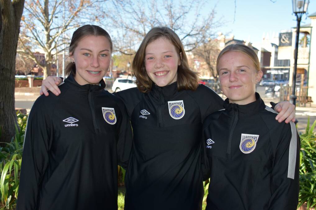 REPRESENT: Kasey Hayes, Ella-Rose Hawes, Charlotte Roberts have all been selected for NSW Country sides to play at the National Youth Championships. Photo: Jay-Anna Mobbs