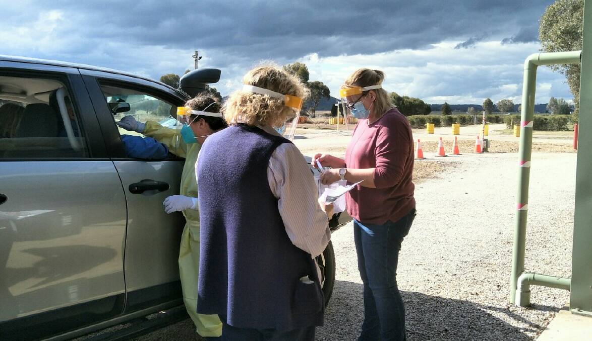 COVID: Drive-through testing at AREC will remain for the rest of the week. Photo: Western NSW Local Health District