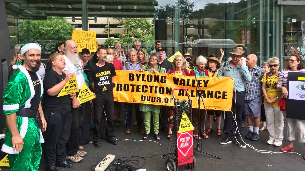 A Bylong Valley Proctection Alliance demonstration at the IPC offices in 2018, earlier this year the BVPA was allowed to become a full party in the Land and Environment Court proceedings.