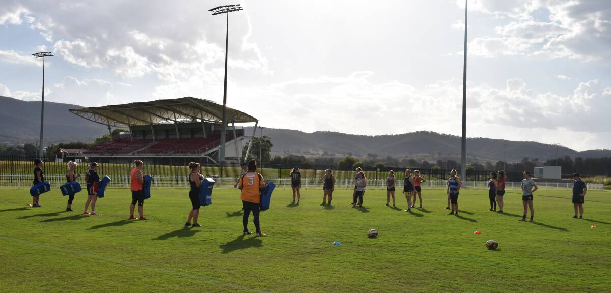 WOMEN'S LEAGUE: Mudgee women's rugby league training session on Wednesday as the season gets closer. Photo: Jay-Anna Mobbs