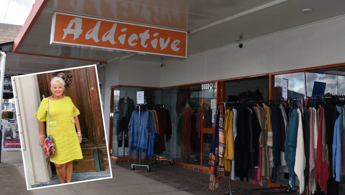 HEARD IT THROUGH THE GRAPEVINE: Addictive owner, Lorraine Thomas decided to open an outlet in Mudgee after hearing how 'wonderful' the town is. Photo: Jay-Anna Mobbs (main), insert (supplied)