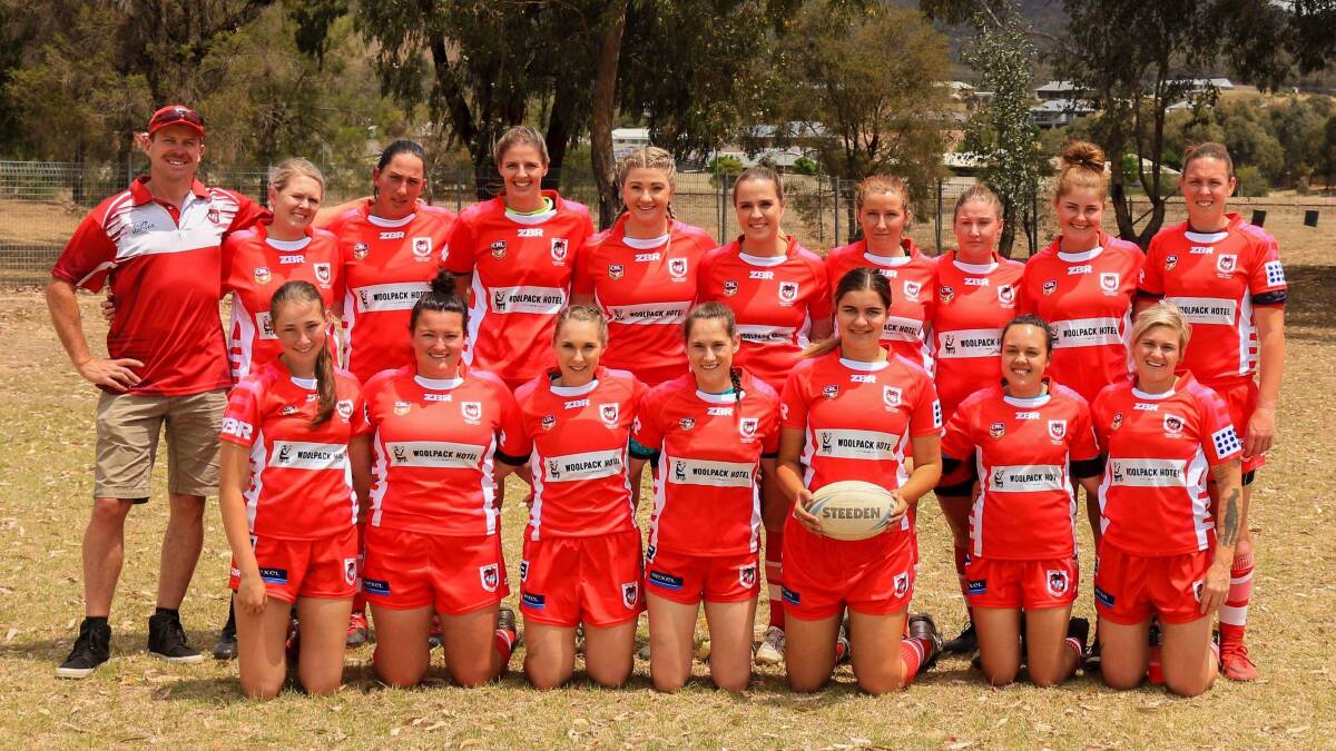 ROARING TO GO: Mudgee Dragons women's opens side get prepare for their semi-finals appearance. Photo: Supplied
