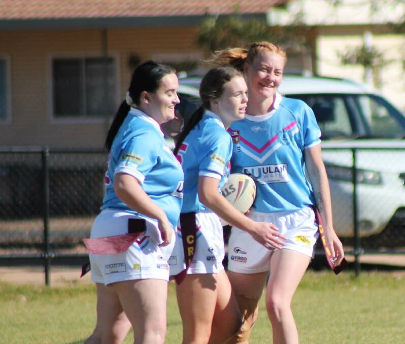 CHAMPIONS: The Gulgong Terriers league tag girls pull off a 'massive' 72-0 win over Trangie in round 14 of the Christie and Hood Castlereagh League. Photo: Gulgong Terriers Facebook page